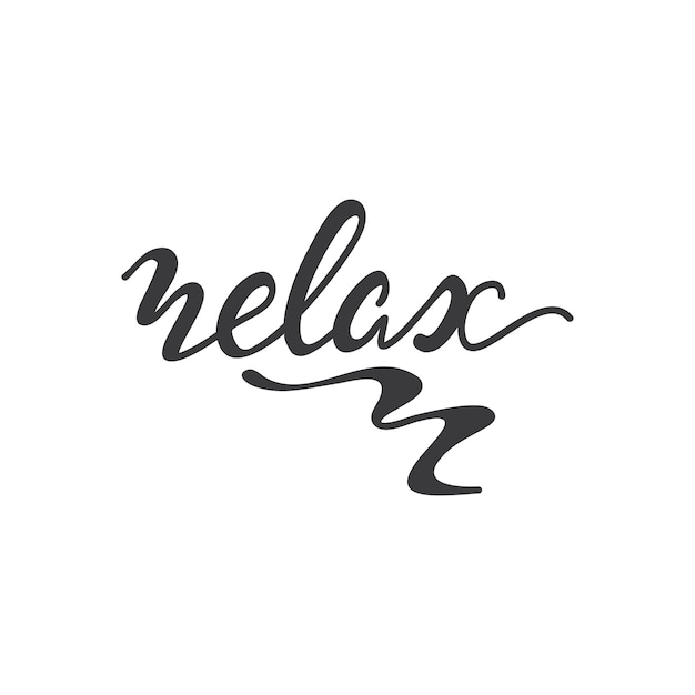 Lettering relax. vector illustration.