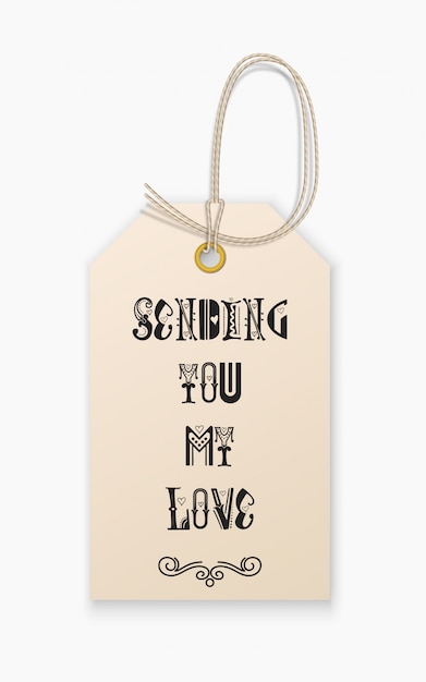 Vector lettering sending you my love