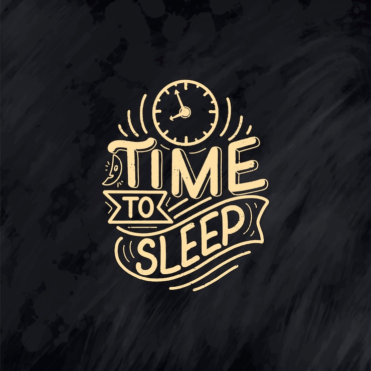 Vector lettering slogan about sleep and good night.