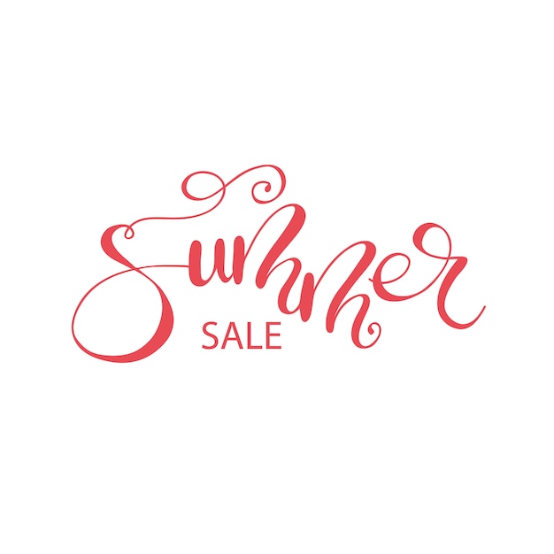 Lettering summer sale with flourishes.