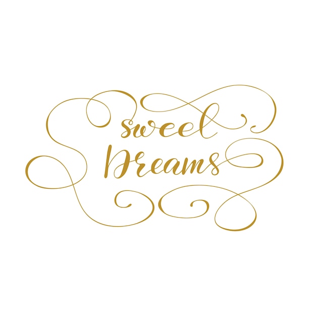 Lettering Sweet dreams. Vector illustration.