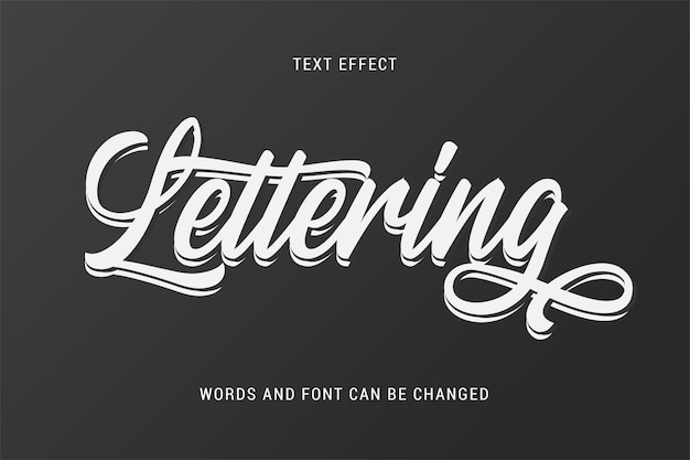 Vector lettering text effect editable eps cc