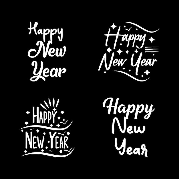 Lettering typography concept for new year