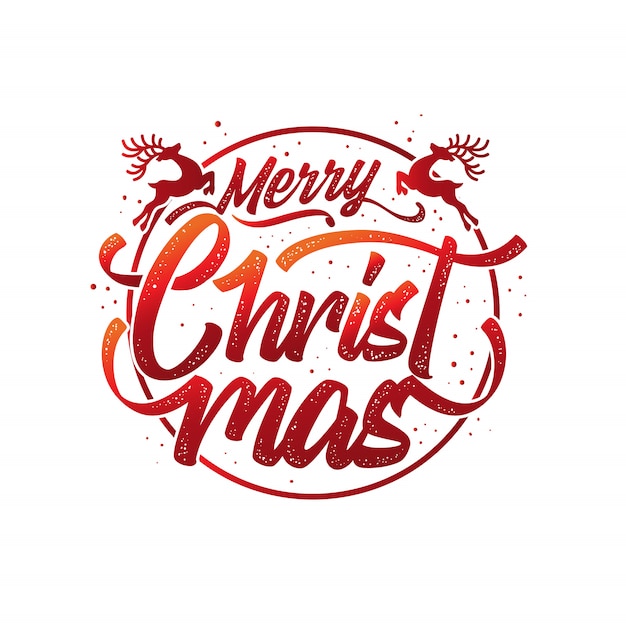 Lettering tipografia buon natale