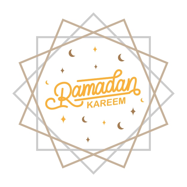 Lettering / typography poster ramadan kareem