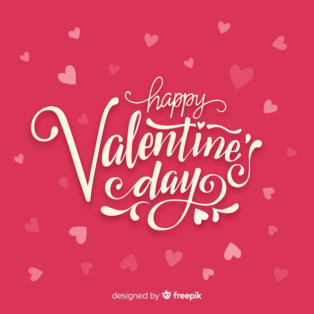 Lettering valentine background