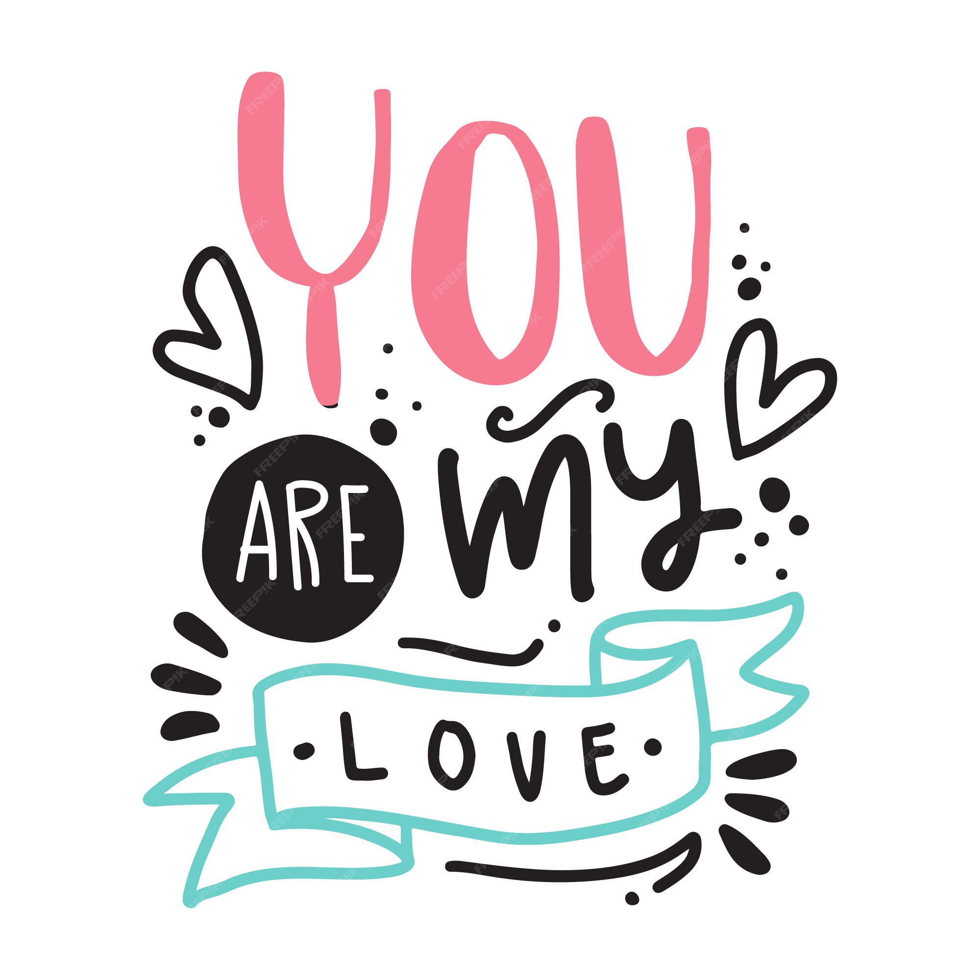 Premium Vector | Lettering valentine background