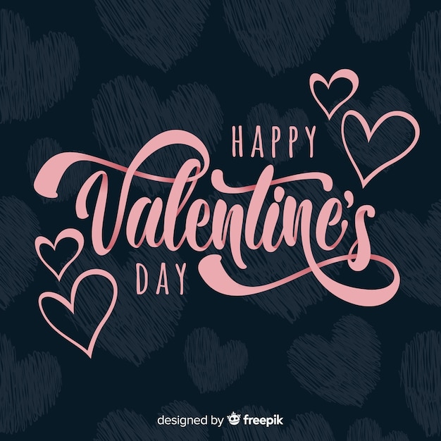 Vector lettering valentine's day background