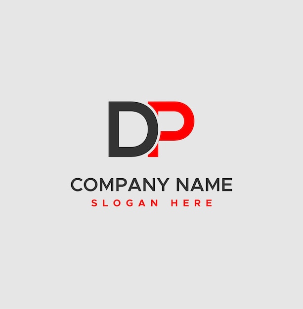 Lettermonogram van het logo van DP