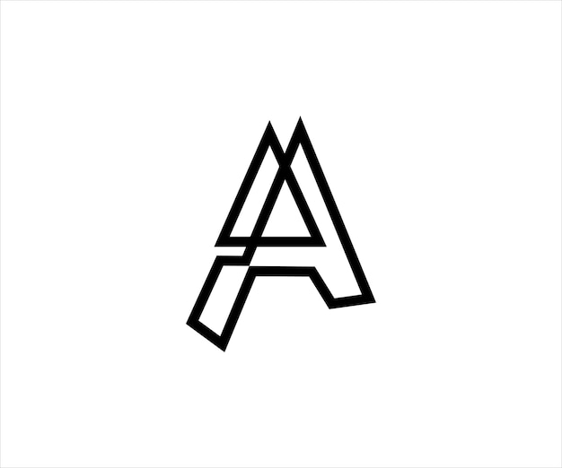 Letters A-logo Alfabet logo ontwerp. Creative Letter AB logo ontwerp zwart en wit