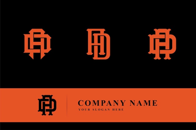 Буквы AD или DA монограмма шаблон логотипа инициал для одежды, одежды, бренда