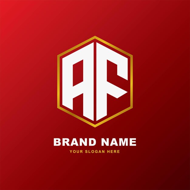 Letters AF or FA monogram template logo initial for clothing, apparel, brand