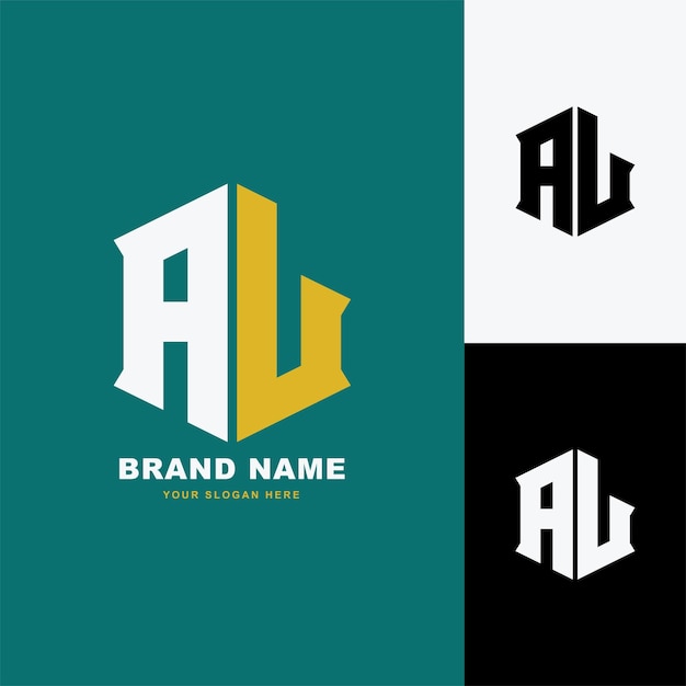 Letters AL or LA monogram template logo initial for clothing, apparel, brand