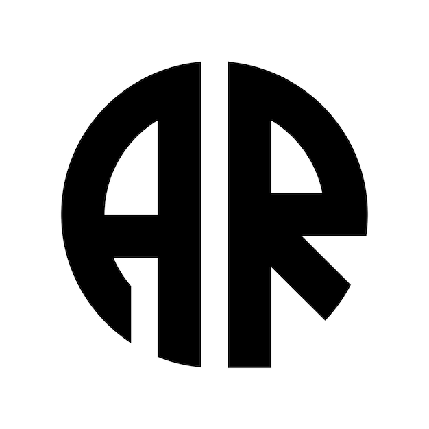 Letters AR in a Circular Logo Design