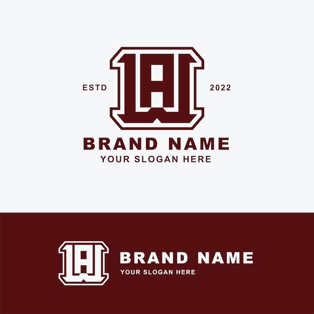 Буквы AW или WA монограмма шаблон логотипа инициал для одежды, одежды, бренда