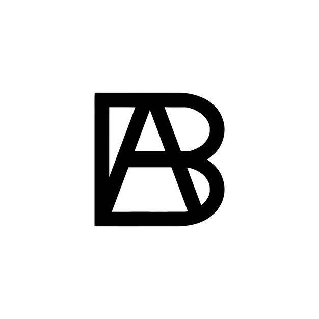 Vector letters a b ab joint logo