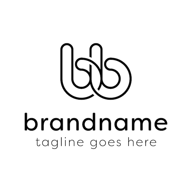 BB 文字 モノグラム ライン ロゴは,BB のイニシャルを持つあらゆるビジネスに適しています.
