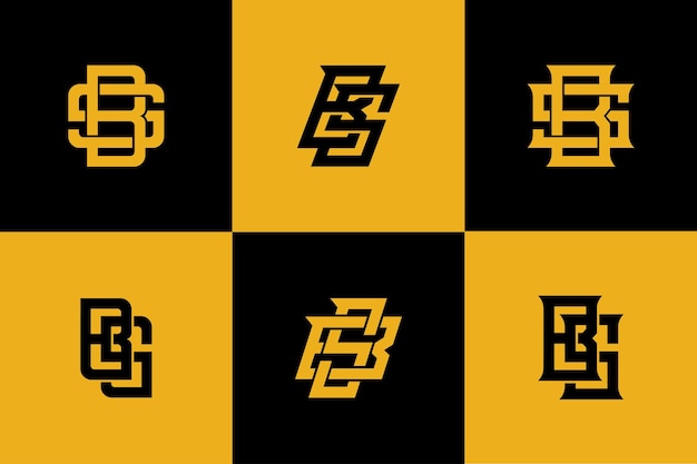 Letters BS of SB monogram sjabloon logo initiaal voor kleding, kleding, merk