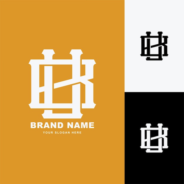 Letters bu or ub monogram template logo initial for clothing, apparel, brand