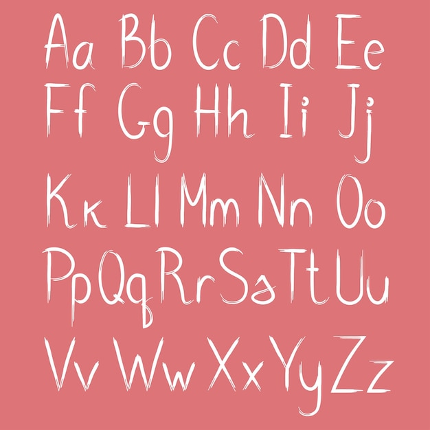 letters english font alphabet drawing brush strokes