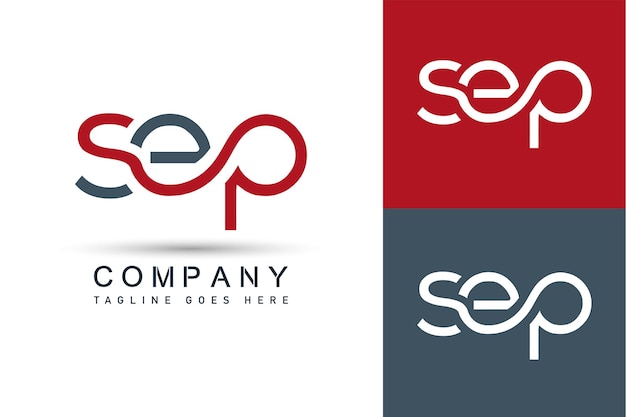 Vector letters esp modern logo design concept