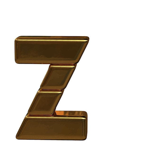 letters from four horizontal blocks letter z