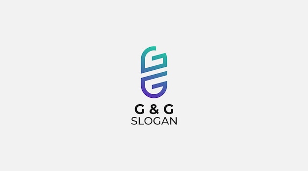 Вектор Буквы gg, векторный шаблон логотипа gg