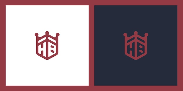 Letters H and B with fort logo design