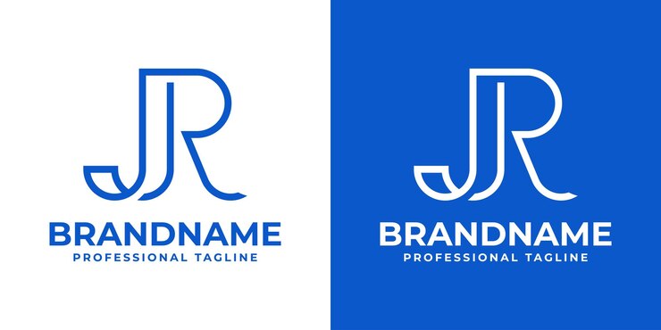 Vector letters jr monogram logo suitable for any business with rj or jr initials