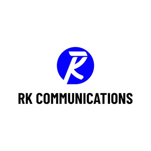 Letters K and R with circle logo design