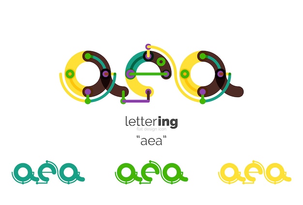 Vettore iconica del logo delle lettere
