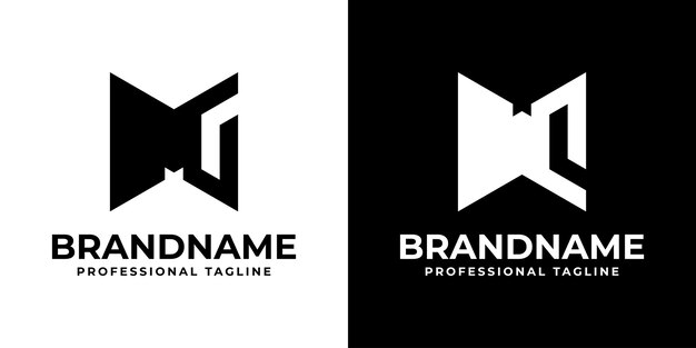 Letters MR of WL Monogram Logo voor bedrijven met de initialen MR RM WL of LW