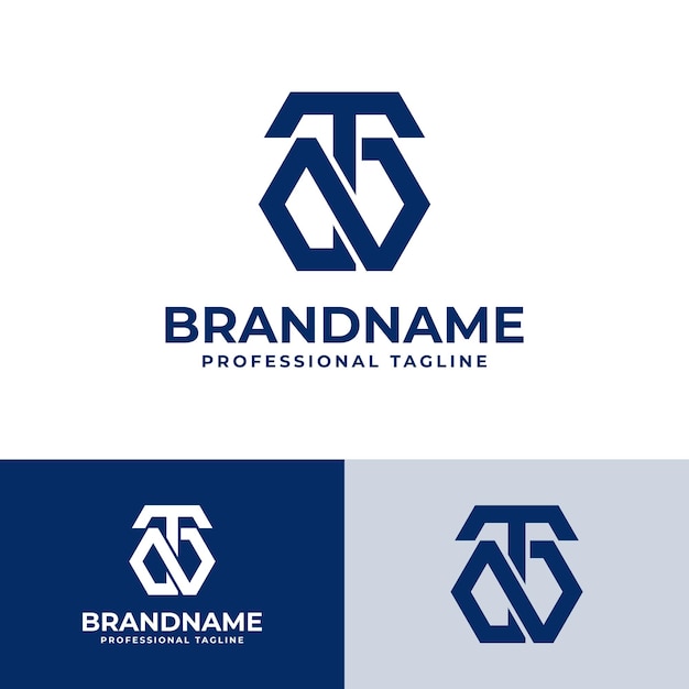 Letters NT or TN Monogram Logo suitable for business with NT or TN initials