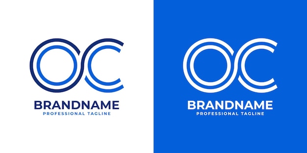 Oc line letters monogram logo adatto per gli affari con le iniziali oc o co