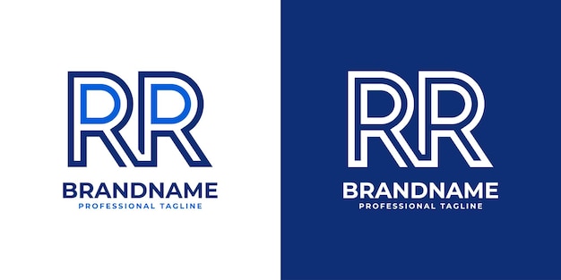 문자 RR 라인 모노그램 로고는 RR 이니셜으로 비즈니스에 적합합니다.