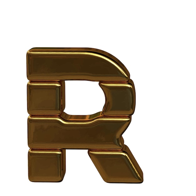 Vector letters uit vier horizontale blokken letter r