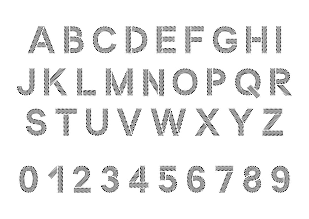 Vector lettertype bandenprofiel