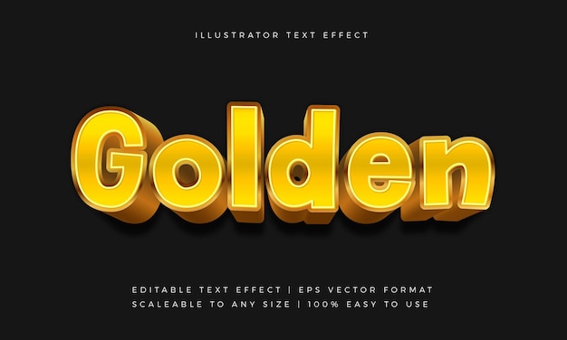 Lettertype-effect in gouden komische stijl