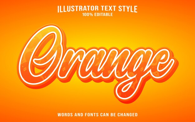 Lettertype tekstsjabloon - Oranje