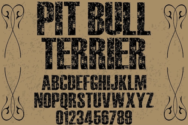 lettertype typografie ontwerp pitbull