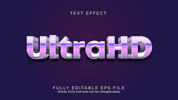 Lettertype UltraHD-teksteffect