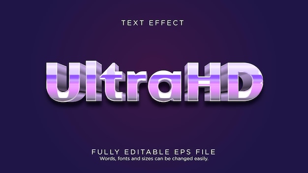 Lettertype UltraHD-teksteffect