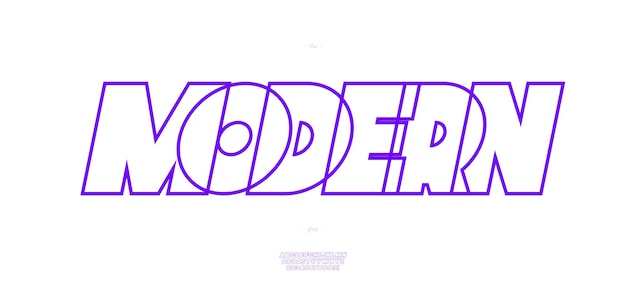Lettertype vette lijnstijl moderne typografie voor poster evenement decoratie beweging videogame t-shirt boek banner afdrukken Cool lettertype Trendy alfabet Vector 10 eps