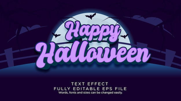 Lettertype voor teksteffect happy halloween