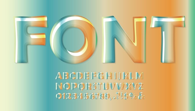 Lettertypeontwerp in verloopstijl.