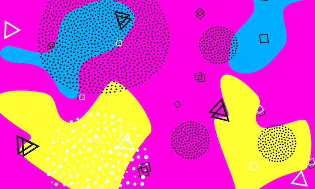 Leuk achtergrondpatroon Roze blauw geel Vector