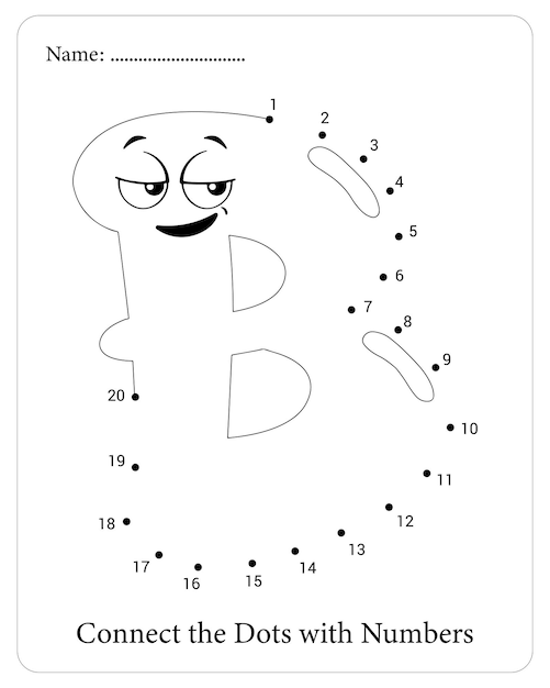 Leuk alfabet dot to dot connect kleurplaten voor kinderen activiteitenboek alfabet voor kinderen