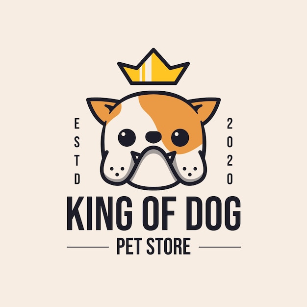 leuk en schattig hond mascotte logo concept