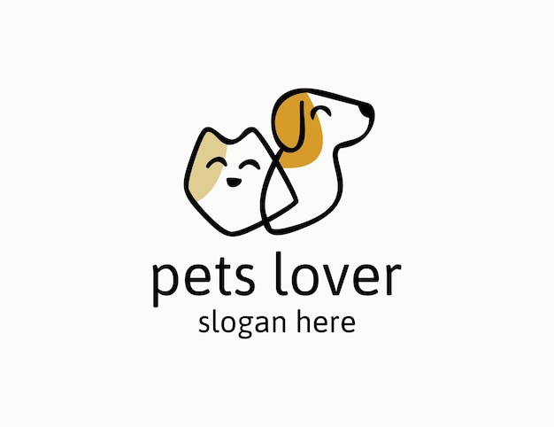 Leuk honden- en kattenlogo-ontwerp voor dierenwinkel