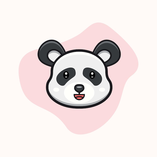 Vector leuk hoofd panda vector ontwerp